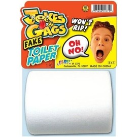 jaru Jokes & Gags JA-RU prank toilet paper - won't rip - no tear