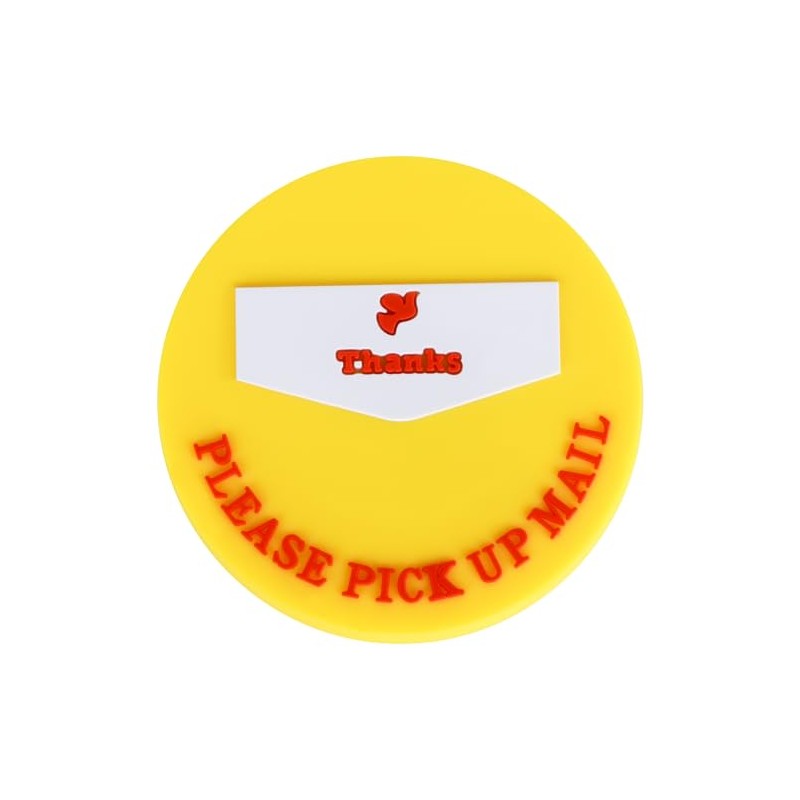 Outgoing Mail Alert Magnet - Yellow Mailbox Flag Sign (2.36"x2.36")