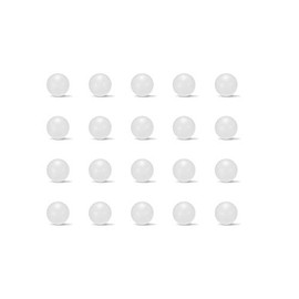 sourcing map 8mm PP Solid Plastic Balls, Precision Bearing Ball 50pcs