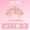 Papoopy Retirement Party Decorations with Tiara and Sash for Women,
