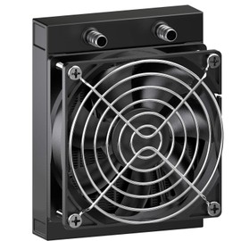 CLDIY Water Cooling Cooler, 12 Tube Aluminum Heat Exchanger Cooler with Fan for PC CPU Computer Water Cooling System DC12V 120mm