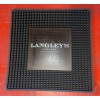 Langley's Gin England Black Rubber 12" x 12" Square Bar