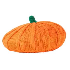 MISOAMISO Knit Hat, Halloween Pumpkin Hat, Costume, Adults, Kids, Pumpkin Hat, Party, Parent-child Couples (1 Adult Piece)