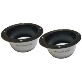 Rainware Supply 2 3/8 inch Aluminum Gutter Downspout Round Drain Outlet with Flange, 2-Pack