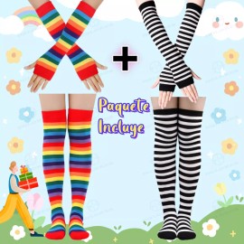 Dolores Calcetines Largo Dama Media Termico Punto Raya Arcoir Guante