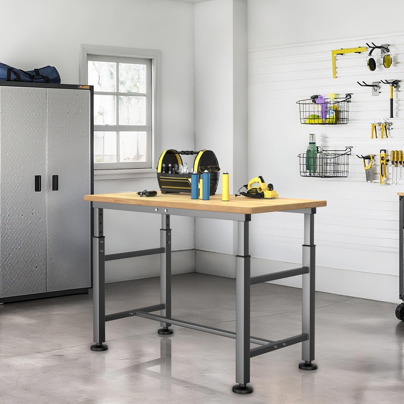 Ultrawall Workbench for Garage, 47.5" Adjustable Height Work Table, Heavy
