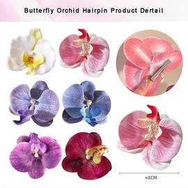 Hebterrka Set of 6 Flower Hair Clips Bohemian Butterfly Hair Clip Flower Hair Clip Flower Hair Clip Hair Clip