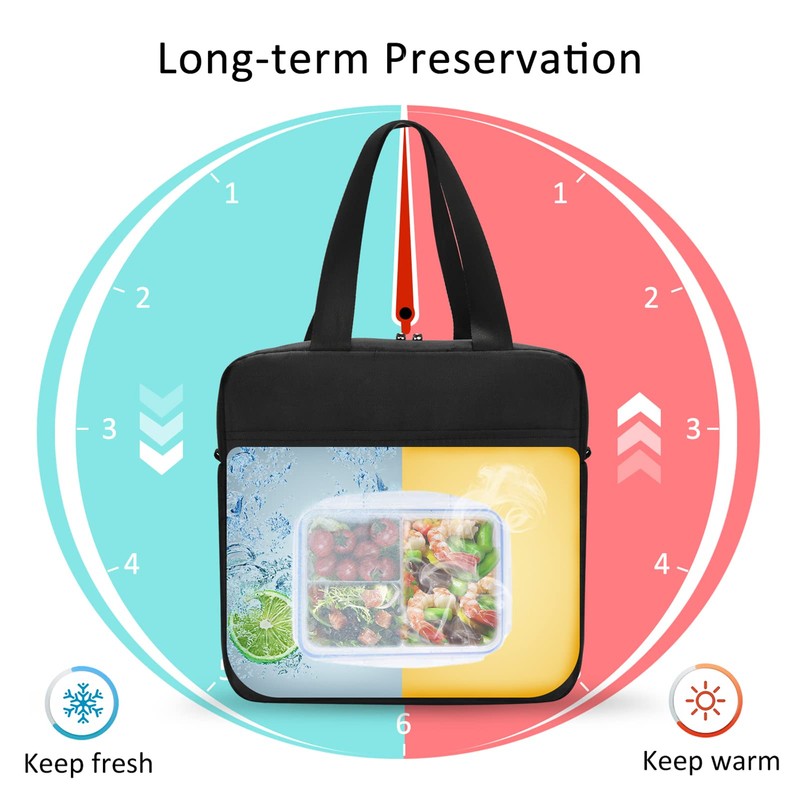 AOSBOS Small Cooler Bag Lunch Bag with Zip Waterproof for