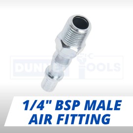 Dunnet Tools 1/4 Inch Air Line Fitting Coupling 1/4 Bsp Male Quick Release Hose Connector Air Hose Connector Workshop Air Compressor Coupler Bsp Fittings
