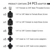 24 Pcs Camera Screw Adapter 1/4 to 1/4 and 1/4