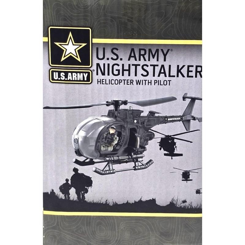 US Army Night Stalker Helicopter with Soldier Figure and Light/Sound