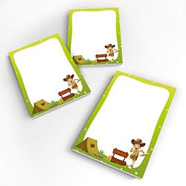 JuNa-Experts Notepads + Bookmark Party Bag Adventure Guest Gift for Birthday Children's Birthday Girl Boys Outdoor Party