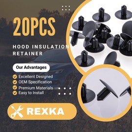 Rexka 20pcs Hood Insulation Retainer Clip 909207031 for Subaru Forester Outback Ascent BRZ Impreza Legacy Tribeca WRX XV Crosstrek