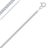 PLANETYS - Flat Curb Chain Bracelet 925 Sterling Silver Rhodium-Plated