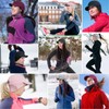 GADIEMKENSD Women's Winter Reflective Fleece Ponytail Hat with Drop Down