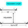 YYST Inside Mount Curtain Rod Cafe Rod 16" to 29"