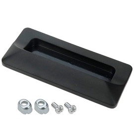 Mewutal 2pcs Concealed Recessed Pull Handles, 4 x 2 Inch Zinc Alloy Square Flush Hidden Handle for Sliding Doors Drawers Cupboard Tatami 96mm Hole Distance (Matte Black)