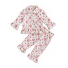 MAHUAOYIXI Toddler Girl Pajamas Set Loungewear Sleepwear Outfits Heart Print