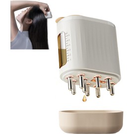 Opossum Hair Oil Applicator, Electric Hair Oil Applicator Comb and Scalp Massager 2 in 1, Scalp Care Massager, Electric Massage Brush (One Size,White)