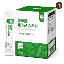 Correct Jeju Mountain Yeoju Hwan 30 Pois 1 Box / 올바른 제주산 여주환 30포 1박스