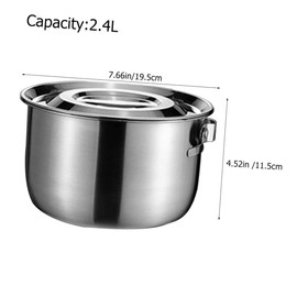 Ciieeo Stainless Steel Oil Basin with Lid Kitchen Multi Use Storage Bowl and Easy to Clean for Home Restaurant and Hotel Use