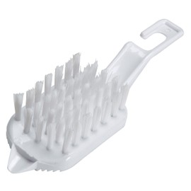 KitchenCraft Vegetable Brush, Plastic Vegetable Scrubber, Durable Bristles and Hook, 15 x 6cm (6 x 2.5''), White