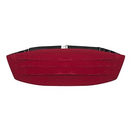 King & Priory Dark Red Velvet Cummerbund