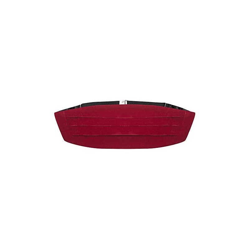 King & Priory Dark Red Velvet Cummerbund