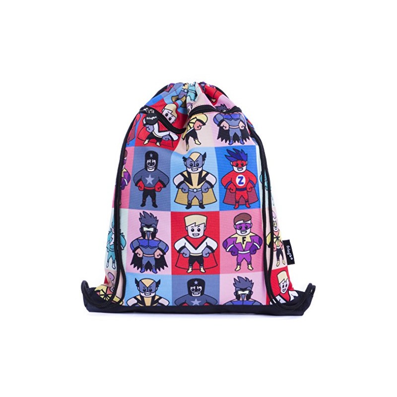 FRINGOO® Kids Drawstring Bag With Front Zipped Pocket PE Kit