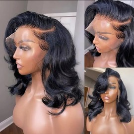 Devonia Body Wave Lace Front Wigs Human Hair Pre Plucked 13x4 HD Lace Frontal Wigs Human Hair 180 Density 18 Inch