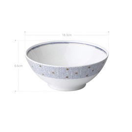 Hankook Chinaware 한국도자기 Fine Bone China Moire Bowl Set (2pcs), Dojagi, Dinnerware set