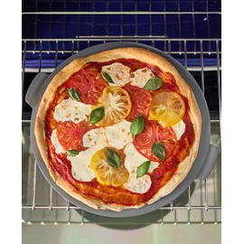 GreenPan Premiere Ovenware Healthy Ceramic Nonstick 16.5" Pizza Pan, PFOA and PFAS-Free, Warp-Free Bakeware, Durable Quick Heating Baking Tray, Oven and Broiler Safe to 600F, Dishwasher Safe, Gray