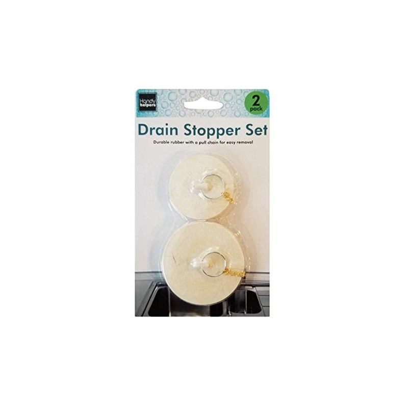 Handy Housewares 2pc Durable Rubber Sink Drain Stopper Plug Set
