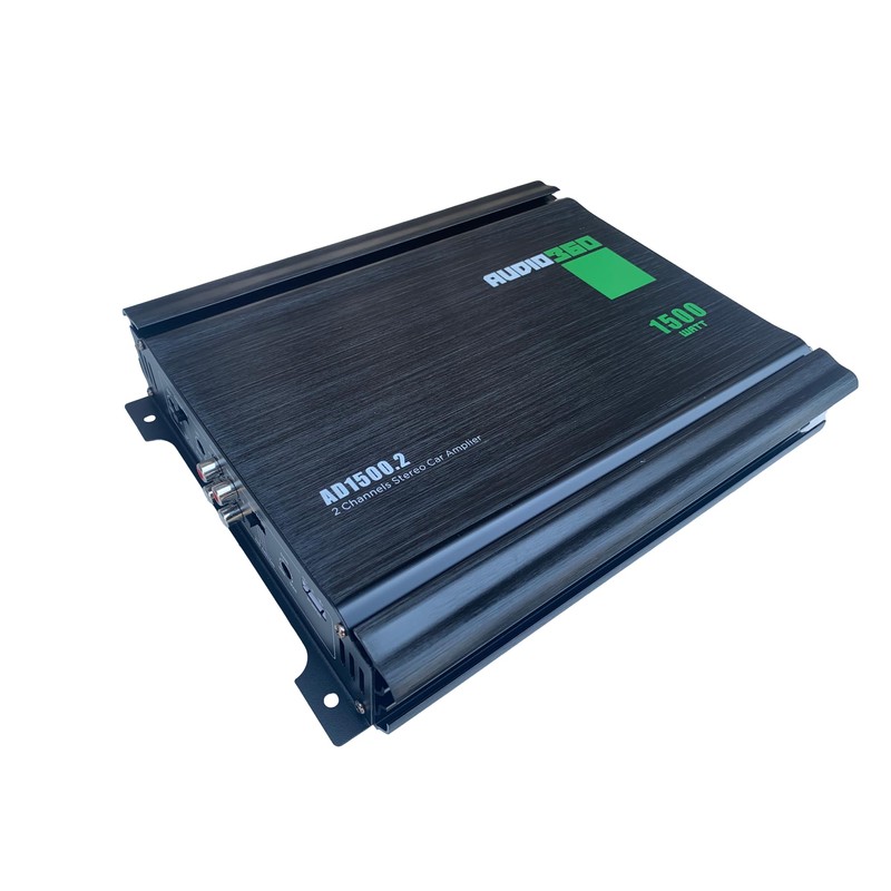 Audio360 AD1500.2 2-Channel Car Amplifier Bundle, 1500W Max Power, Includes