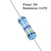 sourcing map Metal Film Resistor 0.47 Ohm 2 W 1%