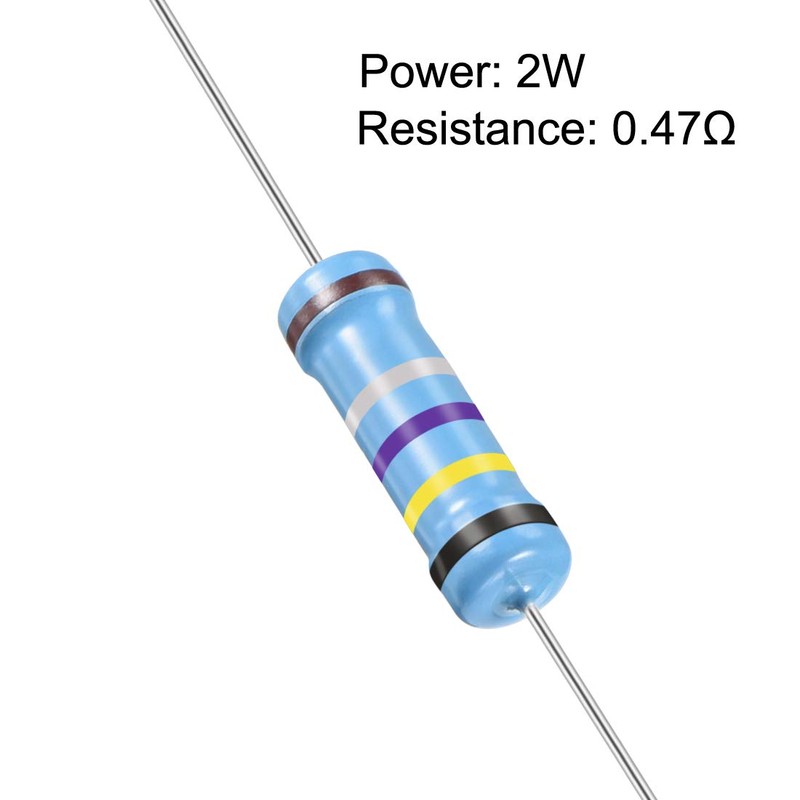 sourcing map Metal Film Resistor 0.47 Ohm 2 W 1%