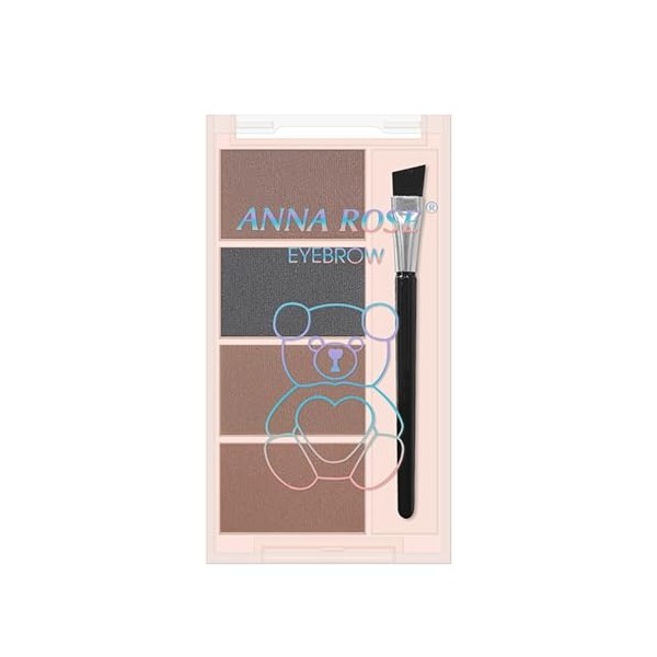 4 Color Eyebrow Powder Palette, Water Resistant Long Lasting Natural