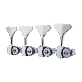 Guyker - Cabezal de máquina de bajo (4 para la derecha) - Relación 1:20 Afinadores de engranaje abierto Clavijas de ajuste de repuesto para guitarra de jazz eléctrico o instrumentos de precisión -