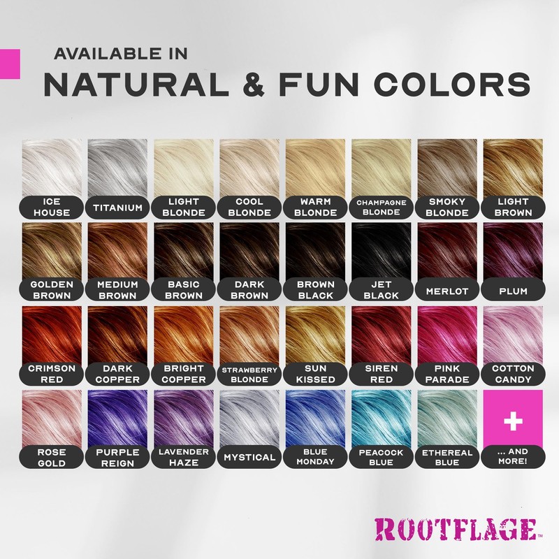 Rootflage Root Touch Up Powder Basic Brown Hair Powder -