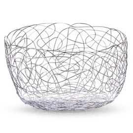 Zeller 27328 Fruit Bowl Round Chrome-Plated Diameter 22 x H 12 cm