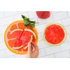 Dexas Citrus Slice Cutting Board/Serving Board 9 inches, Grapefruit