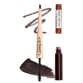 Lapiz de Cejas Multifuncional, Lápiz y gel para cejas 2 en 1, Define y Peina, Textura Cremosa Fácil Deslizamiento, Alta pigmentación, impermeable, Más de 12 horas de duración (03Taupe)