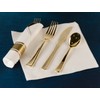 Gold Plastic Silverware Set, 160 Count, Extra Heavy Duty Flatware,