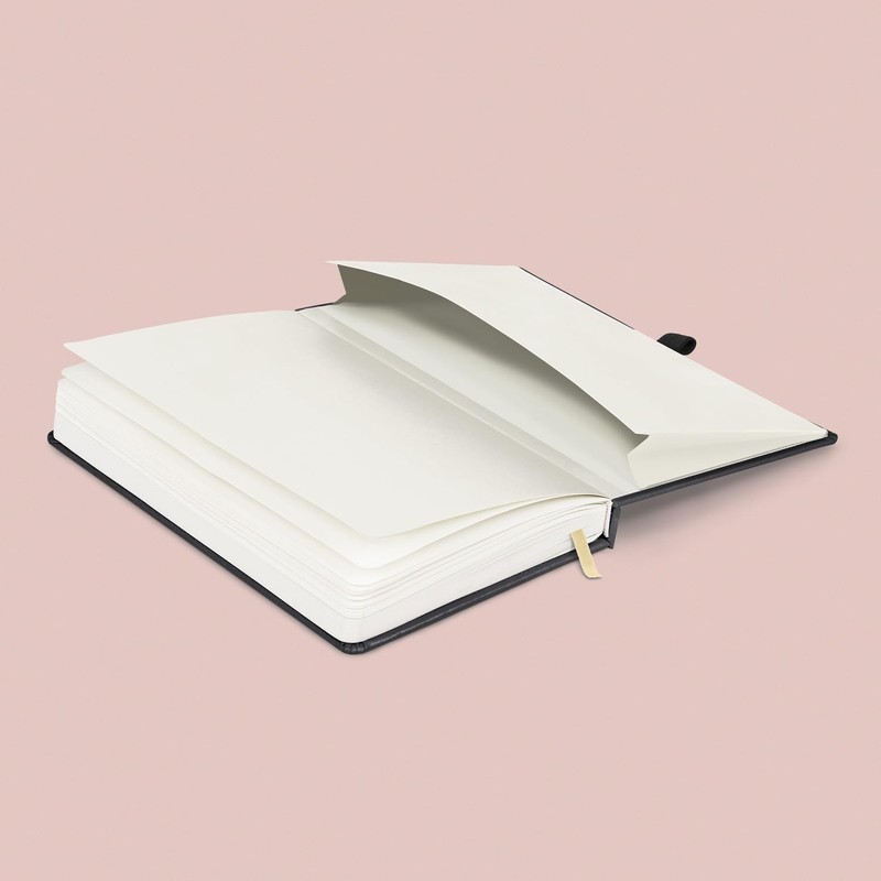 NOTIQUE Dotted Hardback Notebook, Notebook, Journal, Diary with Elastic Band