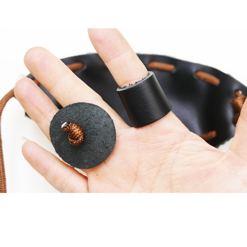 Handmade Leather Throwing Sling Old Fashioned Slingshot Rock Sling (1