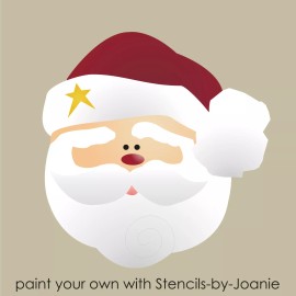 Stencils by Joanie Christmas Stencil 3" Santa Claus Face Seasonal Holiday Prim Country DIY Signs