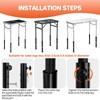 FUNYKICH Folding Table Leg Extenders, Durable Steel Folding Tables Leg