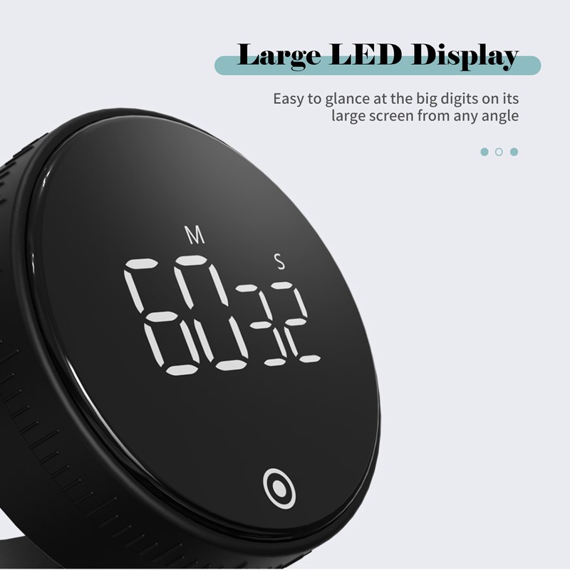 Magnet Kitchen Timer 99-Minute Digital Count Up & Countdown Timers