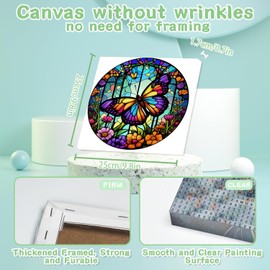Butterfly Flower Diamond Painting Kits for Adults with Framed - with Beautiful Gift Box Diamond Art Kits for Adults DIY 5D Round Full Drill Gem Art and Crafts,for Send Gift and Home Decor 9.8x9.8in