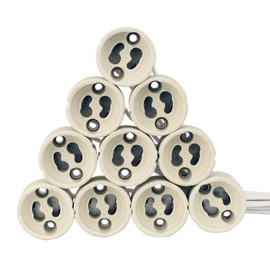 EACLL EACLL GU10 Lampenf?e Sockel, Lampenfassung aus Keramik, 10er-Pack, Sparsame und Praktische, mit Hochwertigem Silikonkabel, Anschlie?en Fassungen fr GU10 LED Lampen und Halogen